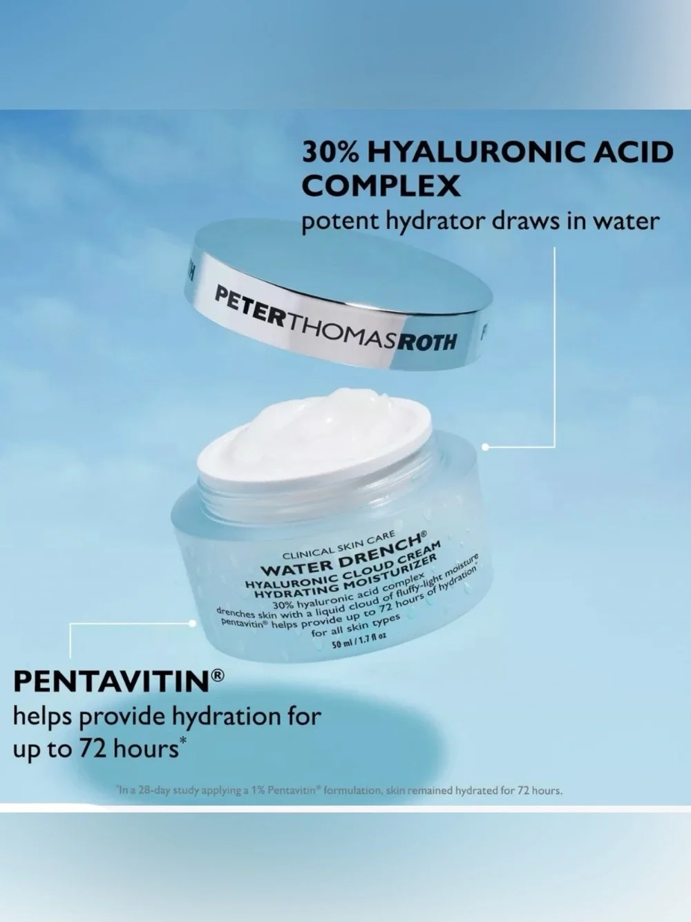 NIB Peter Thomas Roth Water Drench Hyaluronic Cloud Cream Hydrating Moisturizer